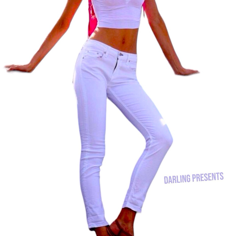 Rag & Bone Dre Boyfriend Skinny Jeans Women Color White Size 24